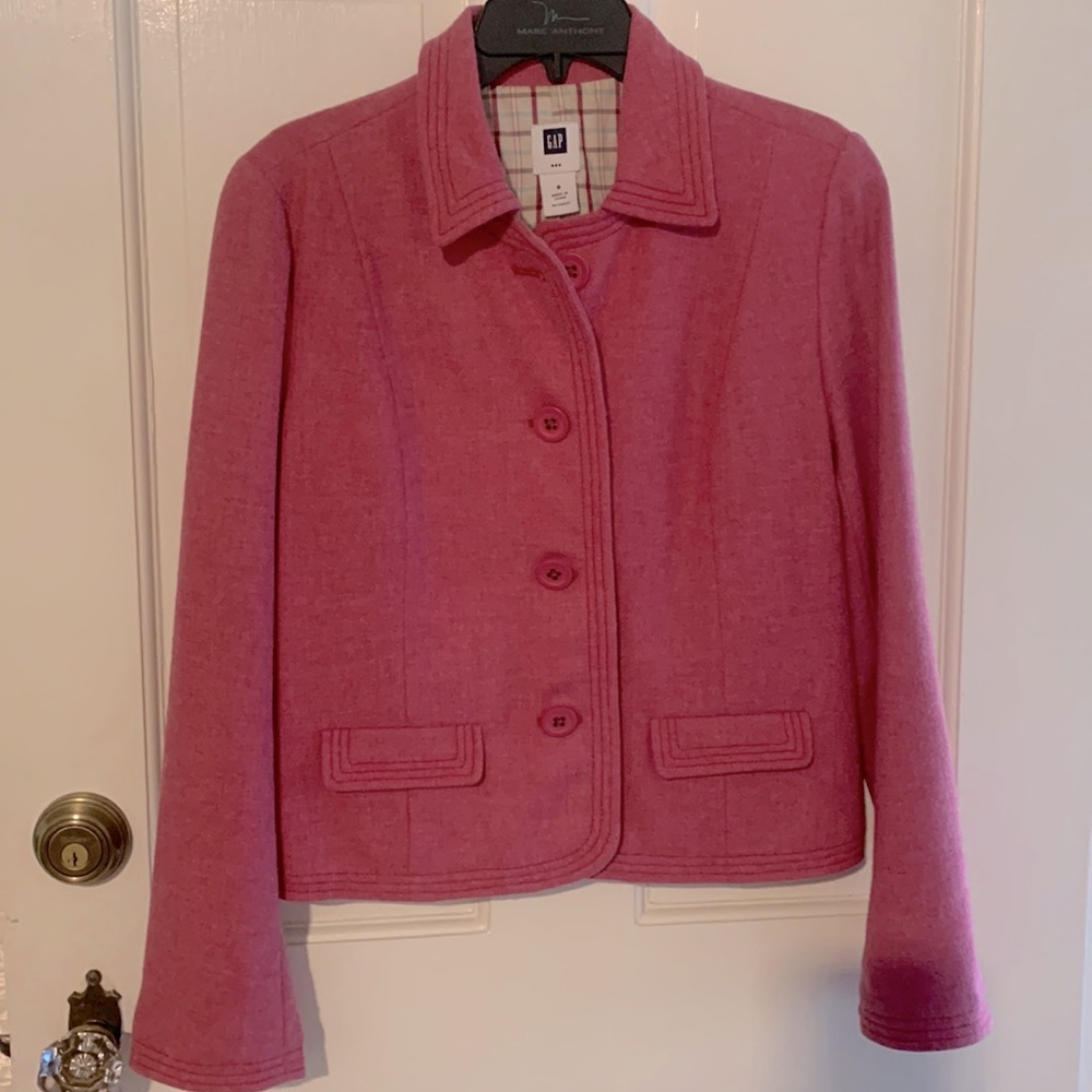 Gap dusty rose wool blazer